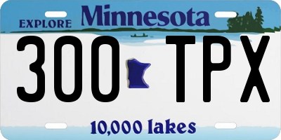 MN license plate 300TPX