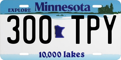 MN license plate 300TPY