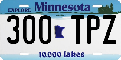 MN license plate 300TPZ