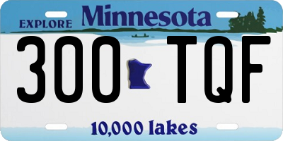 MN license plate 300TQF
