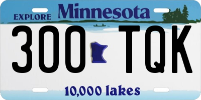 MN license plate 300TQK