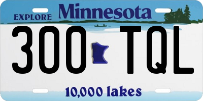 MN license plate 300TQL
