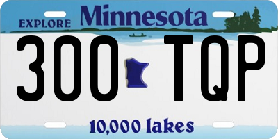MN license plate 300TQP