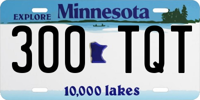 MN license plate 300TQT