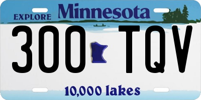 MN license plate 300TQV