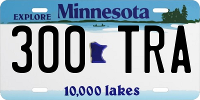 MN license plate 300TRA