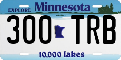 MN license plate 300TRB