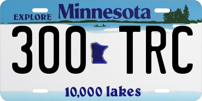 MN license plate 300TRC