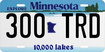 MN license plate 300TRD