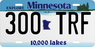 MN license plate 300TRF