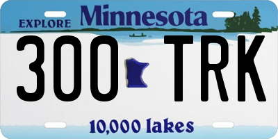 MN license plate 300TRK