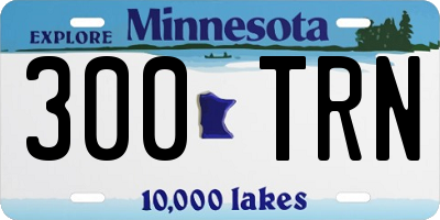 MN license plate 300TRN