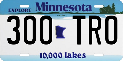 MN license plate 300TRO