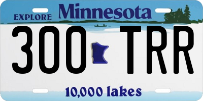 MN license plate 300TRR