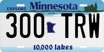 MN license plate 300TRW