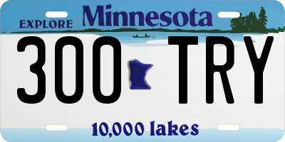 MN license plate 300TRY