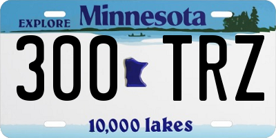 MN license plate 300TRZ