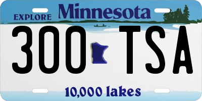 MN license plate 300TSA