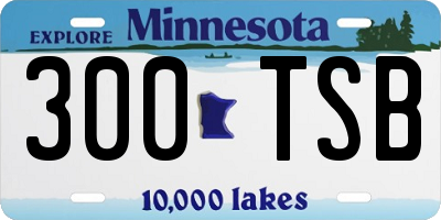 MN license plate 300TSB