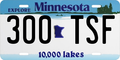 MN license plate 300TSF