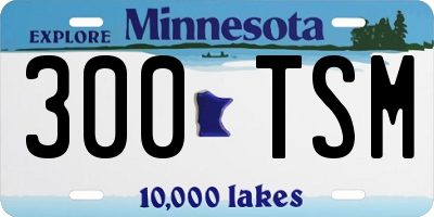 MN license plate 300TSM