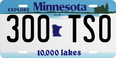 MN license plate 300TSO