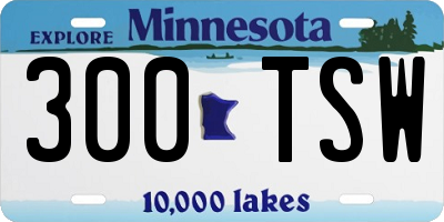 MN license plate 300TSW