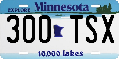 MN license plate 300TSX