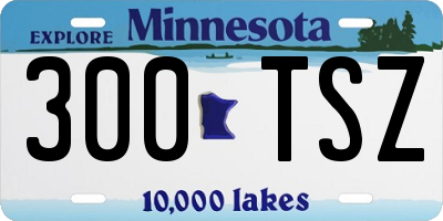 MN license plate 300TSZ