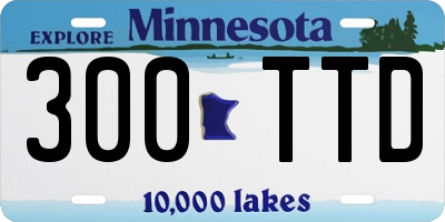 MN license plate 300TTD