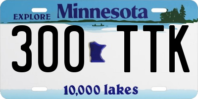 MN license plate 300TTK