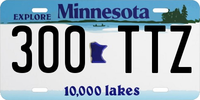 MN license plate 300TTZ