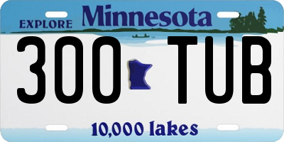 MN license plate 300TUB
