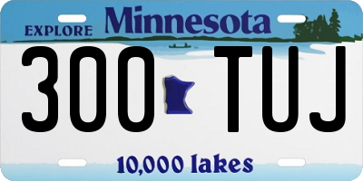 MN license plate 300TUJ