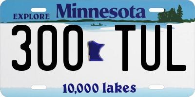 MN license plate 300TUL