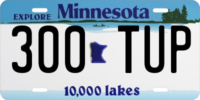 MN license plate 300TUP
