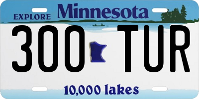 MN license plate 300TUR