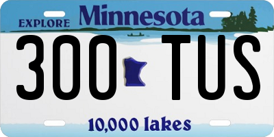 MN license plate 300TUS
