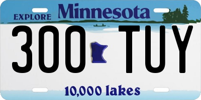 MN license plate 300TUY