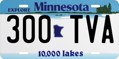 MN license plate 300TVA