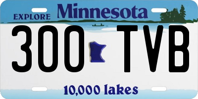 MN license plate 300TVB