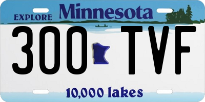 MN license plate 300TVF