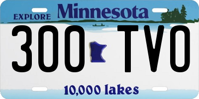 MN license plate 300TVO