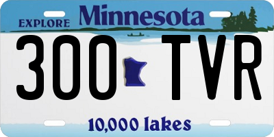 MN license plate 300TVR
