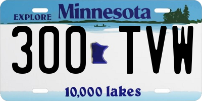 MN license plate 300TVW