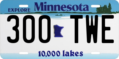MN license plate 300TWE