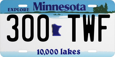 MN license plate 300TWF