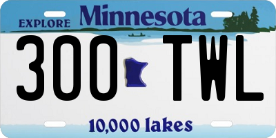 MN license plate 300TWL