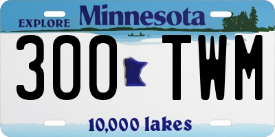 MN license plate 300TWM