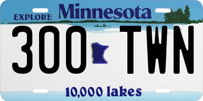 MN license plate 300TWN